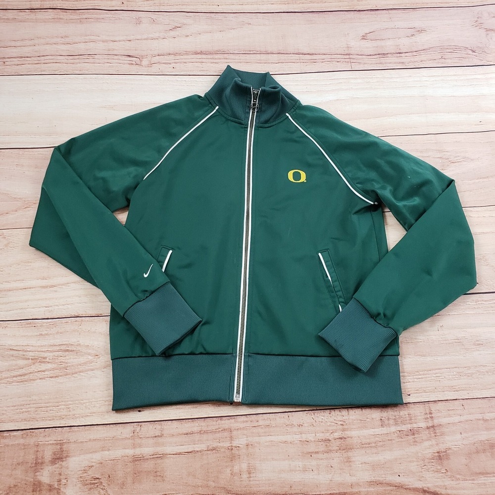 Oregon Ducks Sweater Womens Medium 8-10 Green Yellow Nike College Football Adult